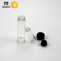 5ml 20ml bouteille en verre de petit tube de conception personnalisée avec bouchon en plastique noir